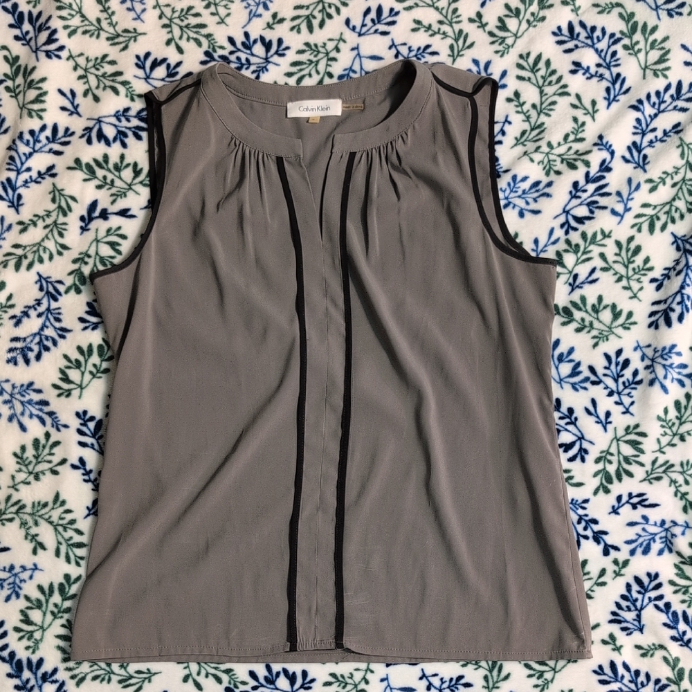 Calvin Klein Charcoal Sleeveless Tank Top